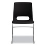 HON Motivate High-Density Stacking Chair, Supports Up to 300 lb, 17.75" Seat Height, Onyx Seat, Black Back, Chrome Base, 4/Carton (HONMS101ON) View Product Image