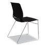 HON Motivate High-Density Stacking Chair, Supports Up to 300 lb, 17.75" Seat Height, Onyx Seat, Black Back, Chrome Base, 4/Carton View Product Image