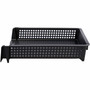 Business Source Stackable Letter Tray - Stackable, Front Loading - Black - Plastic - (BSN42571) Product Image 