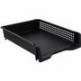 Business Source Stackable Letter Tray - Stackable, Front Loading - Black - Plastic - (BSN42571) Product Image 