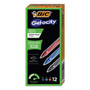 BIC Gel-ocity Quick Dry Gel Pen, Retractable, Fine 0.7 mm, Assorted Ink and Barrel Colors, Dozen BICRGLCG11AST View Product Image