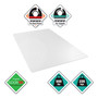 Floortex Cleartex MegaMat Heavy-Duty Polycarbonate Mat for Hard Floor/All Carpet, 46 x 53, Clear (FLRECM121345ER) View Product Image