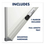 Quartet Porcelain Magnetic Whiteboard, 72" x 48", White Surface, Satin Aluminum Frame View Product Image