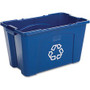 Rubbermaid Commercial 18-gallon Recycling Box - 18 gal Capacity - Rectangular - Easy to Clean, Handle, Crack Resistant, Dent Resistant, Stackable - 14.8" Height x 16" Width - Linear Low-Density Polyethylene (LLDPE) Product Image 