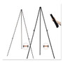 MasterVision Instant Easel, 61.5" High, Black, Steel, Lightweight View Product Image