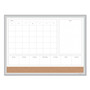 U Brands 4N1 Magnetic Dry Erase Combo Board, 23 x 17, Tan/White Surface, Silver Aluminum Frame (UBR3890U0001) View Product Image