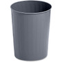 Safco Fire-safe Steel Round Wastebasket - 5.88 gal Capacity - Round - 14" Height x 13" Diameter - Steel - Charcoal Product Image 