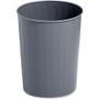 Safco Fire-safe Steel Round Wastebasket - 5.88 gal Capacity - Round - 14" Height x 13" Diameter - Steel - Charcoal Product Image 