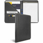 Samsill Letter Pad Folio - 8 1/2" x 11" - Leather - Black Product Image 