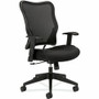 HON Wave Chair - Black Seat Color - Fabric Seat Material - Black Back Color - Reinforced Resin, Mesh Back Material - Black Frame Color - (BSXVL702MM10) Product Image 