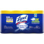 Lysol 4-pack Disinfecting Wipes - Lemon Lime Scent - Pre-moistened, Antibacterial, Disinfectant - White - 80/Tub Product Image 