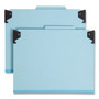 Smead FasTab Hanging Pressboard Classification Folders, 1 Divider, Letter Size, Blue Product Image 