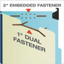 Pendaflex Hanging Classification Folders with Dividers, Legal Size, 2 Dividers, 2/5-Cut Exterior Tabs, Blue Product Image 