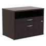 Alera Open Office Desk Series Low File Cabinet Credenza, 2-Drawer: Pencil/File,Legal/Letter,1 Shelf,Espresso,29.5x19.13x22.88 View Product Image