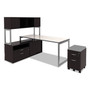 Alera Open Office Desk Series Low File Cabinet Credenza, 2-Drawer: Pencil/File,Legal/Letter,1 Shelf,Espresso,29.5x19.13x22.88 (ALELS583020ES) View Product Image