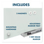 Quartet Infinity Magnetic Glass Dry Erase Cubicle Board, 30" x 18", White Surface View Product Image