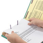 Smead 6-Section Pressboard Top Tab Pocket Classification Folders, 6 SafeSHIELD Fasteners, 2 Dividers, Legal Size, Green, 10/Box Product Image 
