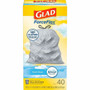 Glad ForceFlex Tall Kitchen Drawstring Trash Bags - Fresh Clean with Febreze Freshness - 13 gal Capacity - 27.38" Length x 24" Width x 1.05 mil (27 Micron) Thickness - Drawstring Closure - White - (CLO78361) Product Image 