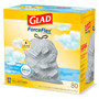 Glad ForceFlex Tall Kitchen Drawstring Trash Bags - Fresh Clean with Febreze Freshness - 13 gal Capacity - 0.78 mil (20 Micron) Thickness - Drawstring Closure - White - (CLO78899) Product Image 