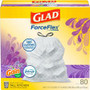 Glad ForceFlex Tall Kitchen Drawstring Trash Bags - Gain Lavender with Febreze Freshness - 13 gal Capacity - 27.36" Length x 24.02" Width x 0.78 mil (20 Micron) Thickness - Drawstring Closure - White - (CLO78902) Product Image 
