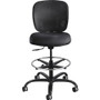 Safco Vue Heavy-duty Stool - Black Seat Color - Fabric Seat Material - Black Back Color - Mesh Back Material - 5-star Base Product Image 