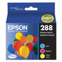 Epson DURABrite Ultra 288 Original Standard Yield Inkjet Ink Cartridge - Pigment Black, Pigment Cyan, Pigment Magenta, Pigment Yellow - (EPST288120BCS) View Product Image