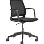Safco Medina Conference Chair - 22" Height x 18" Width x 18" Depth Chair Seat, 16" Height x 18" Width Chair Back, 37" Height x 28" Width x 28" Depth Chair, x 5" Length Cylinder Stroke - Finish: Black Product Image 