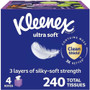 Kleenex Ultra Soft Tissues - 3 Ply - WhiteBox - 60/Box - (KCC54308) Product Image 
