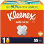 Kleenex Anti-viral Facial Tissue - 3 Ply - WhiteBox - 55/Box - (KCC54505) Product Image 