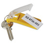 Durable Key Tags for Locking Key Cabinets, Plastic, 1.13 x 2.75, Assorted, 24/Pack View Product Image