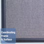 Quartet Contour Fabric Bulletin Board, 36 x 24, Light Blue Surface, Navy Blue Plastic Frame (QRT7693BE) View Product Image