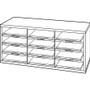 Fellowes Particle Board Desktop Sorter, 12 Compartments, 29 x 11.88 x 12.9, Dove Gray (FEL25004) View Product Image