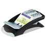 Durable VISIFIX Desk Business Card File, Holds 200 2.88 x 4.13 Cards, 5 x 9.31 x 3.56, Plastic, Graphite/Black (DBL241301) View Product Image