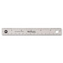 Westcott Stainless Steel Office Ruler With Non Slip Cork Base, Standard/Metric, 6" Long (ACM10414) View Product Image