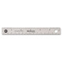 Westcott Stainless Steel Office Ruler With Non Slip Cork Base, Standard/Metric, 6" Long View Product Image
