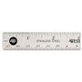 Westcott Stainless Steel Rulers - 6" Length x 0.8" Width - 1/16, 1/32 Graduations - Metric, Imperial Measuring System - Stainless Steel - Stainless Steel Product Image 