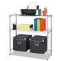Alera Residential Wire Shelving, Three-Shelf, 36w x 14d x 36h, Silver View Product Image