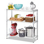 Alera Residential Wire Shelving, Three-Shelf, 36w x 14d x 36h, Silver View Product Image