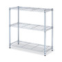 Alera Residential Wire Shelving, Three-Shelf, 36w x 14d x 36h, Silver View Product Image