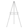 Quartet Aluminum Heavy-Duty Display Easel, 38" to 66" High, Aluminum, Silver View Product Image