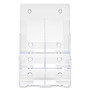 deflecto 6-Compartment DocuHolder, Leaflet Size, 9.63w x 6.25d x 12.63h, Clear Product Image 