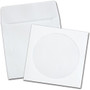 Quality Park Paper CD/DVD Sleeves - CD/DVD - 5" Width x 4 7/8" Length - 24 lb - White - Wove Product Image 