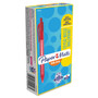 Paper Mate InkJoy 100 RT Ballpoint Pen, Retractable, Medium 1 mm, Red Ink, Translucent Red Barrel, Dozen View Product Image
