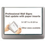 Durable Click Sign Holder For Interior Walls, 6.75 x 0.63 x 5.13, Gray (DBL497737) View Product Image