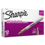 Sharpie Metallic Fine Point Permanent Markers, Fine Bullet Tip, Gold, Dozen (SAN1823887) View Product Image