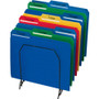 Smead Top Tab Poly Colored File Folders, 1/3-Cut Tabs: Assorted, Letter Size, 0.75" Expansion, Assorted Colors, 24/Box (SMD10500) View Product Image