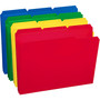 Smead Top Tab Poly Colored File Folders, 1/3-Cut Tabs: Assorted, Letter Size, 0.75" Expansion, Assorted Colors, 24/Box (SMD10500) View Product Image