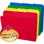 Smead Top Tab Poly Colored File Folders, 1/3-Cut Tabs: Assorted, Letter Size, 0.75" Expansion, Assorted Colors, 24/Box (SMD10500) View Product Image