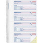 Adams Spiral 2-part Money/Rent Receipt Book - 200 Sheet(s) - Spiral Bound - 2 Part - 2.75" x 7.62" Form Size - White, Canary - (ABFSC1182) Product Image 