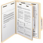 Smead Four-Section Top Tab Classification Folders, 2" Expansion, 1 Divider, 4 Fasteners, Letter Size, Manila, 10/Box View Product Image